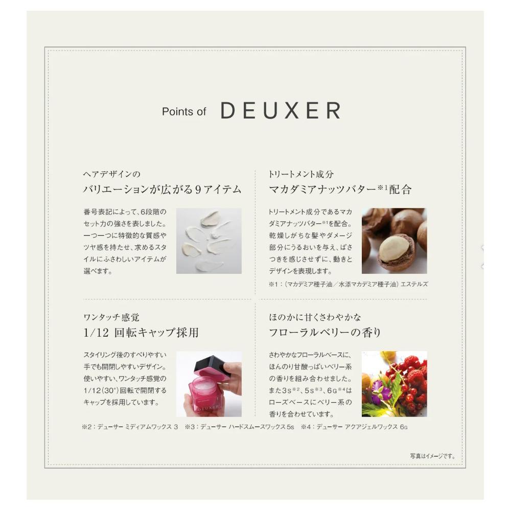 DEUXER（デューサー） 5S ハードスムースワックス 80g: サンドラッグ