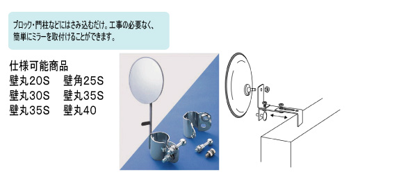 ミラーサポート用品 HK－1 はさみ込み取付金具 276530