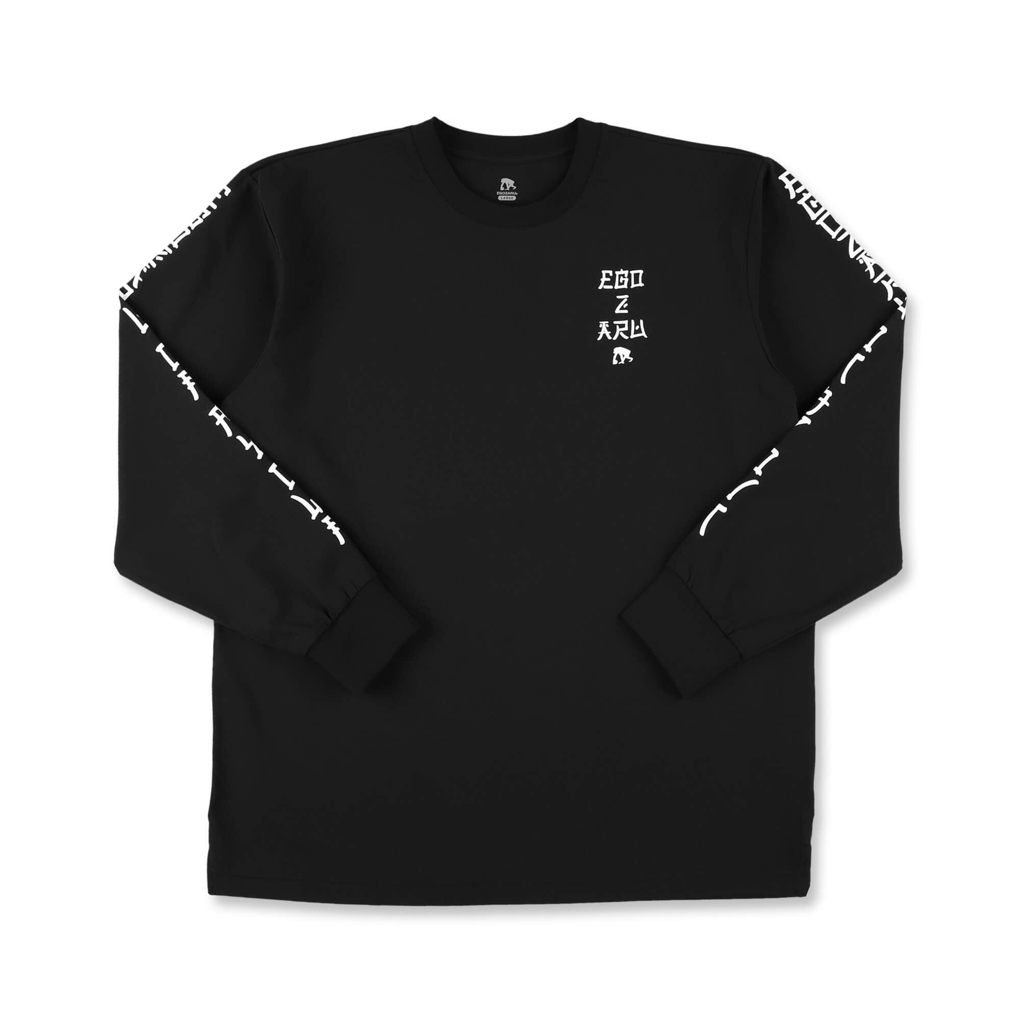 BIGシルエット オリエンタルスリーブロゴ ロングスリーブTシャツ