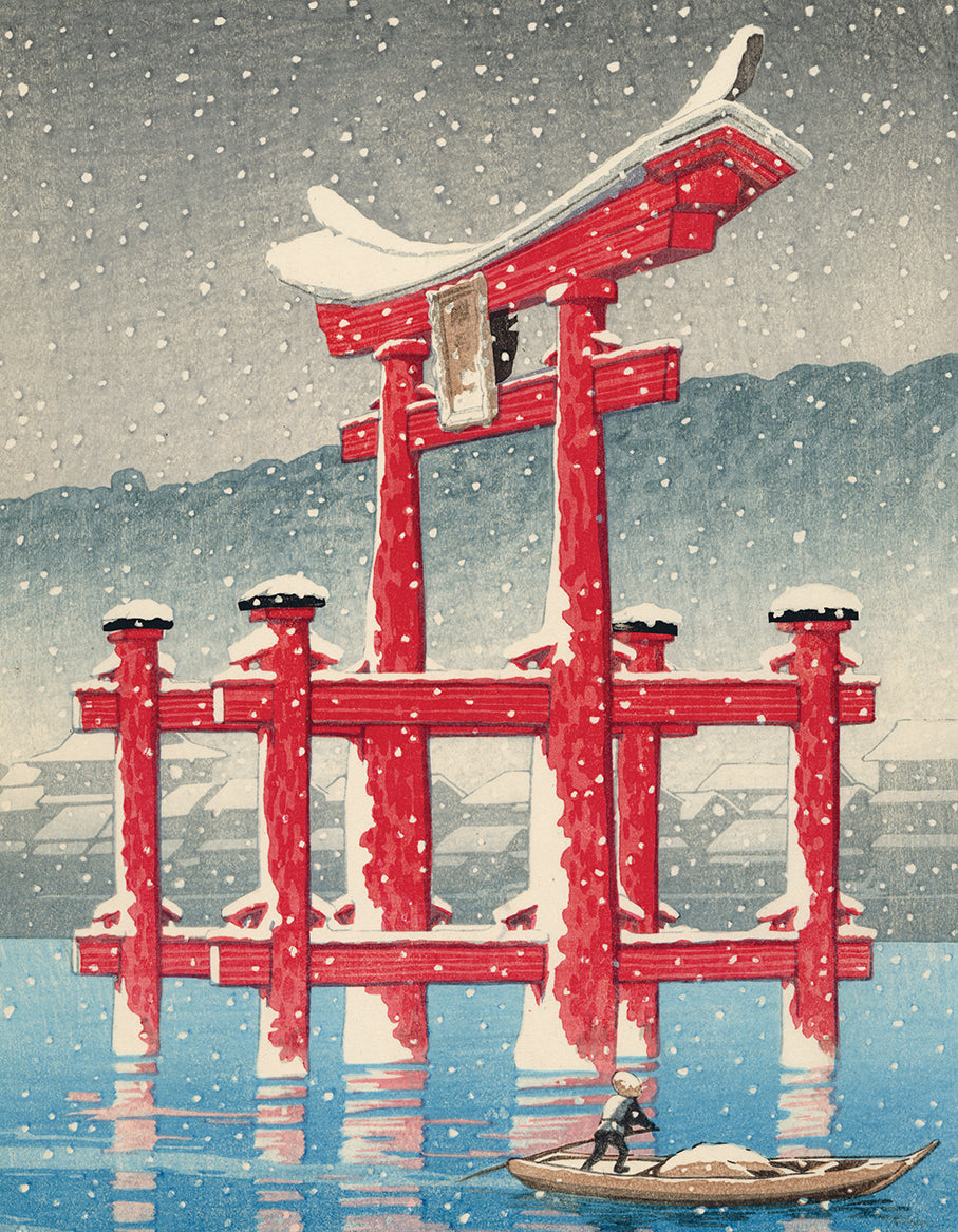 川瀬巴水:Snow on Miyajima 雪の宮島 (初版) (販売済み) – Egenolf