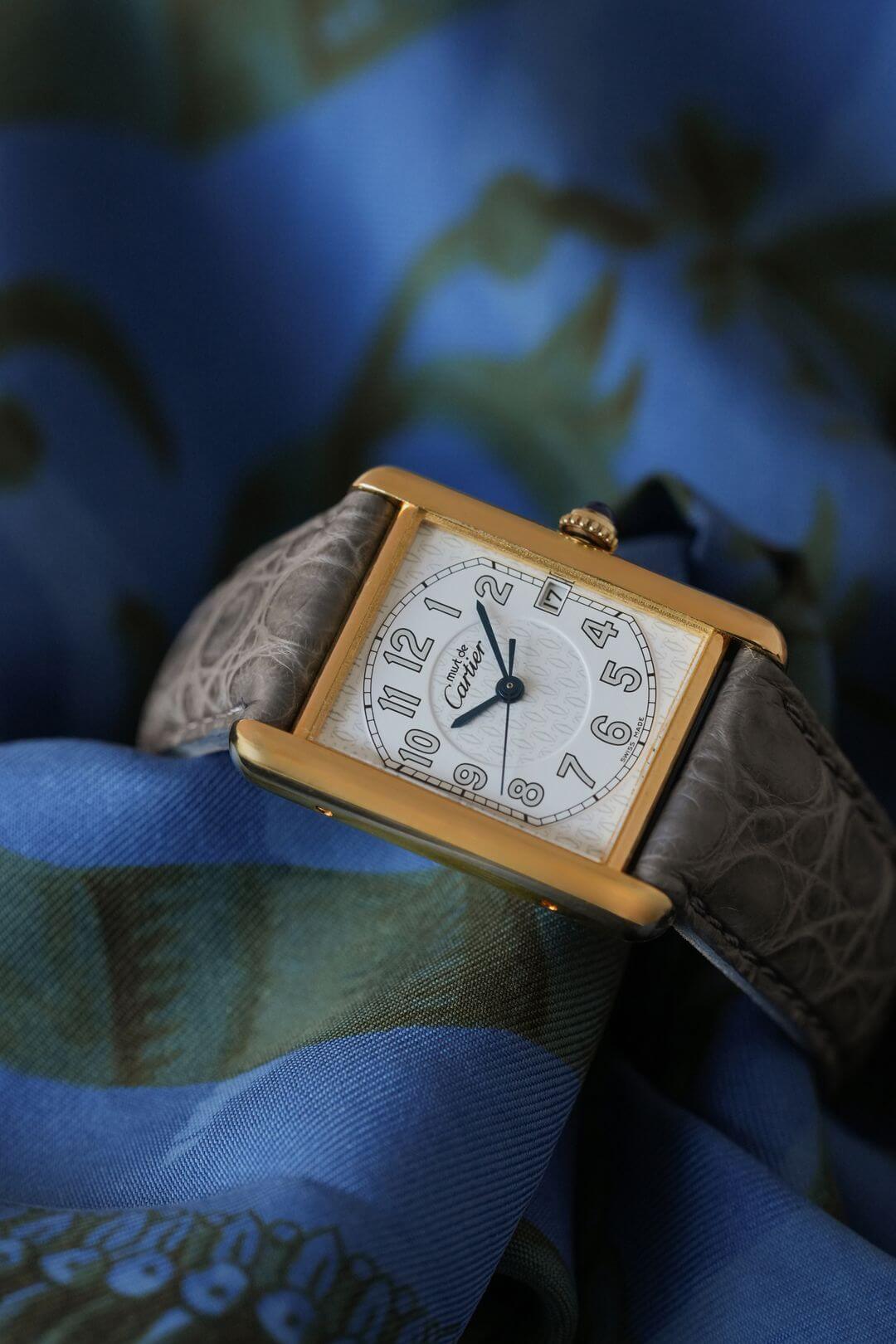 マスト ドゥ カルティエ/新型マストタンクGMデイト/ロゴアラビア