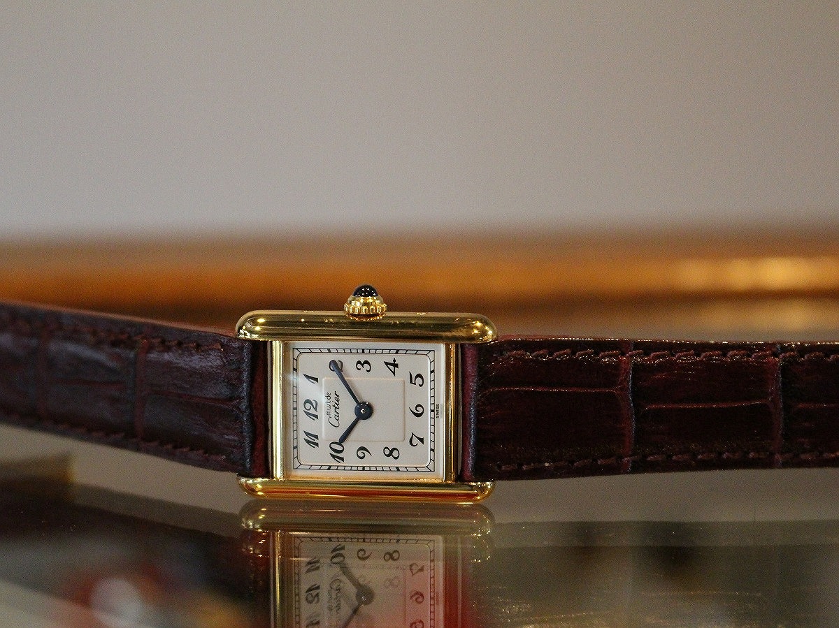 カルティエ/マストタンクSM/アラビア/ヴェルメイユ/ref5057001/QZ/D