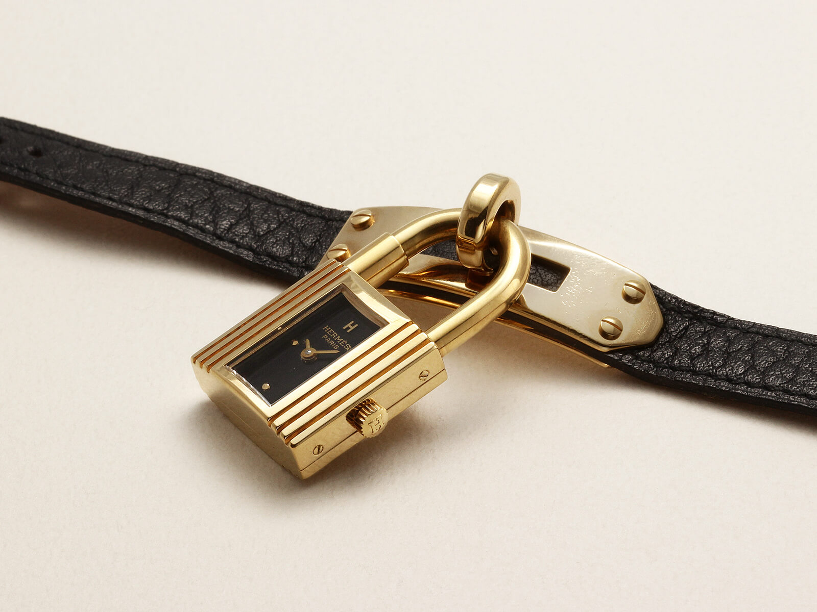 エルメス/ケリーウォッチ/ブラックダイヤル/Hermes/Kelly Cadenas