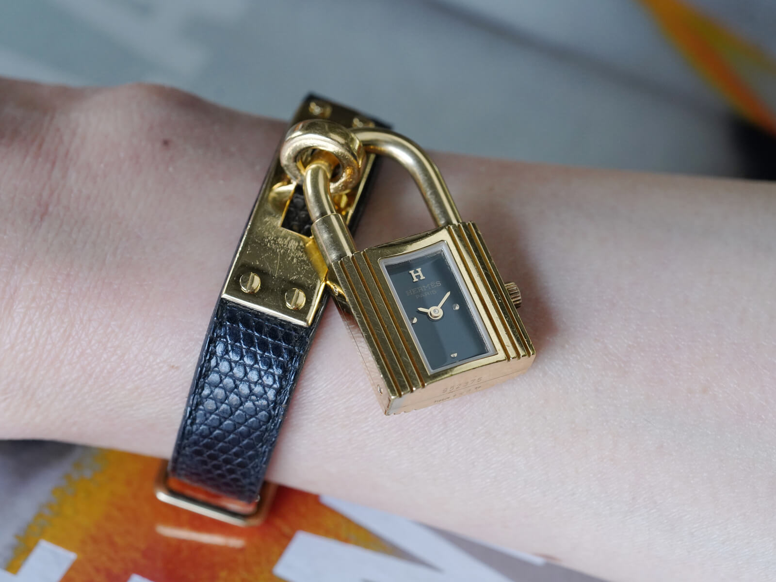 エルメス/ケリーウォッチ/ブラックダイヤル/Hermes/Kelly Cadenas