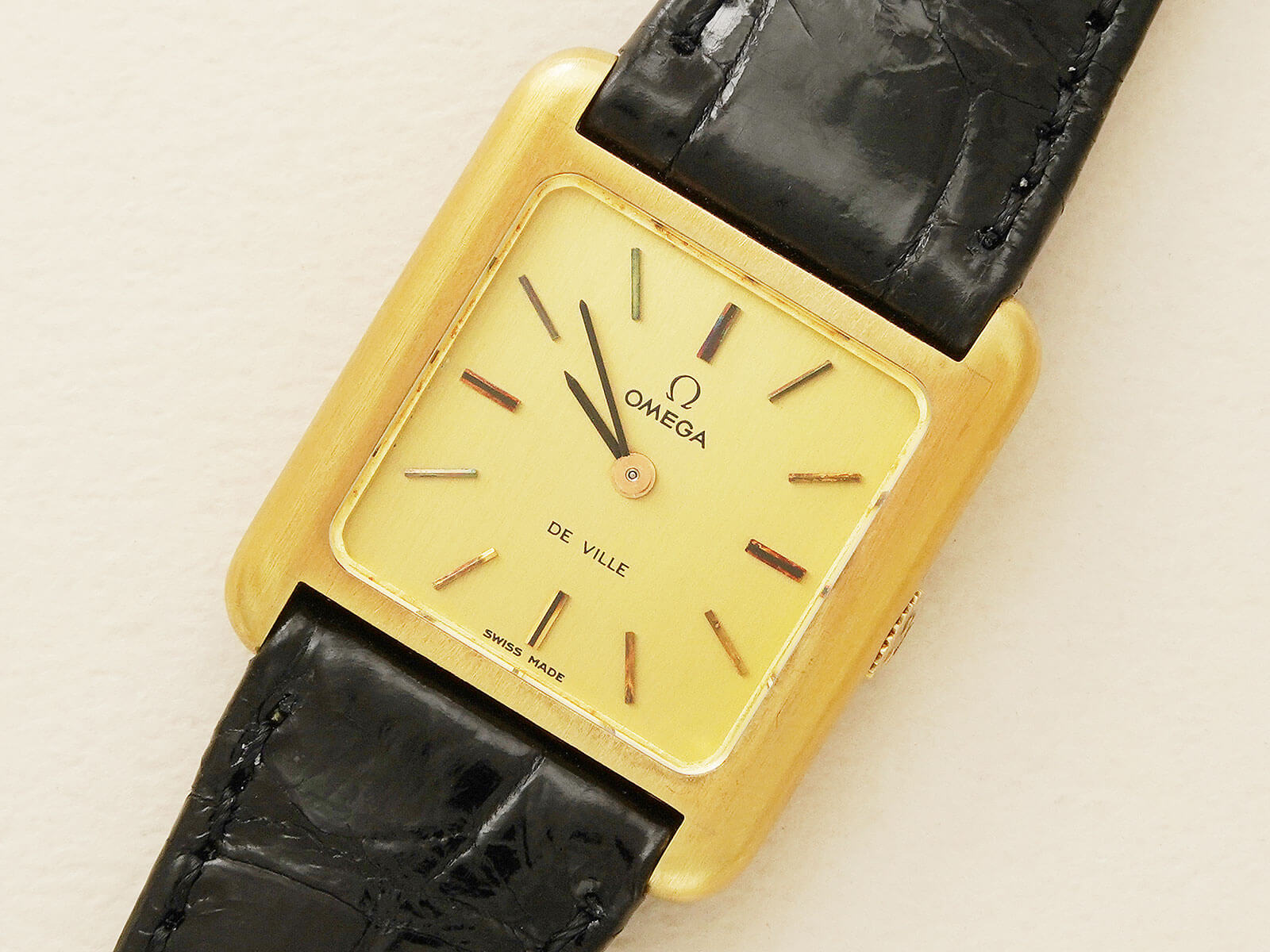 オメガ/デヴィル/スクエアケース/ゴールドダイヤル/Omega/De Ville