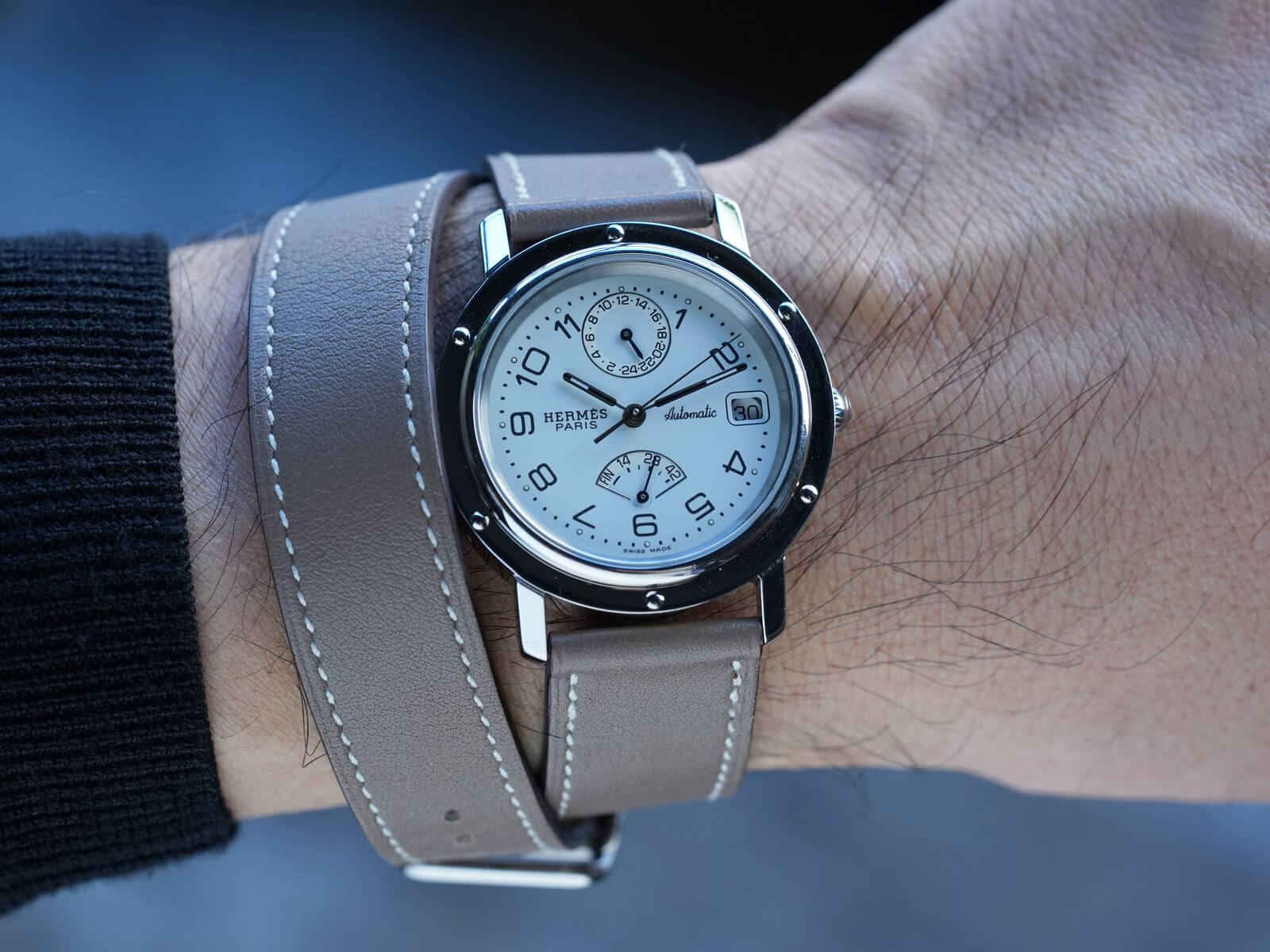 エルメス/クリッパーGMTドゥブルトゥール/パワーリザーブ/アラビア