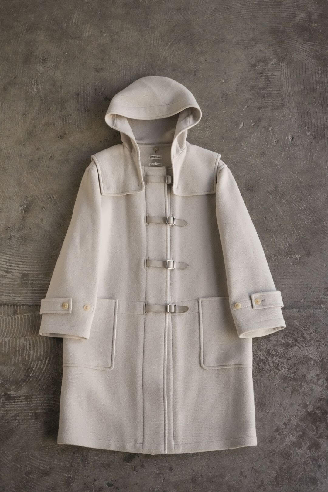 エルメス/マルジェラ期/カシミヤ/ベルト/ホワイト/コート/Hermes