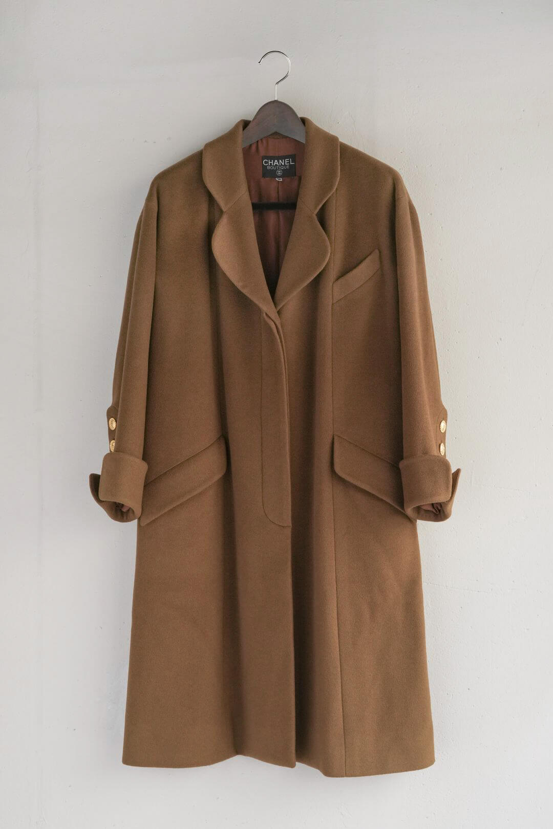 シャネル/ココマーク/ゴールドボタン/カシミヤ コート/Sレディース/7号