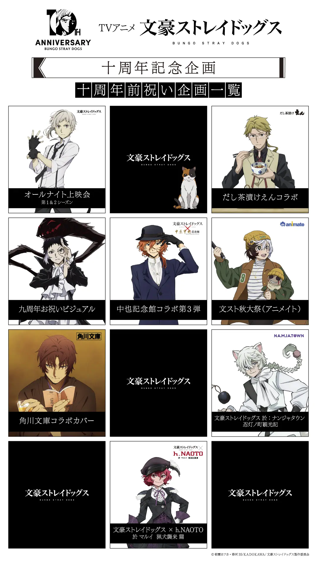 TVアニメ『文豪ストレイドッグス』×ナンジャタウン、5回目のコラボが