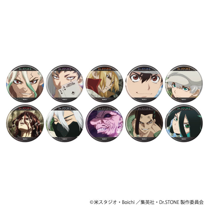 缶バッジ「Dr.STONE」25/コンプリートBOX(全10種)(場面写イラスト