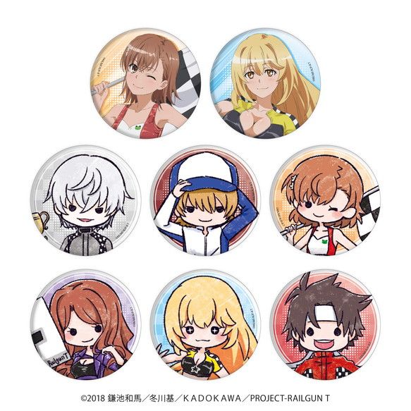 缶バッジ「とある科学の超電磁砲T」24/カーレースver. コンプリートBOX