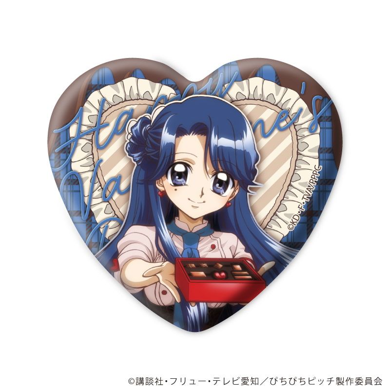 ハート型缶バッジ「マーメイドメロディーぴちぴちピッチ」01