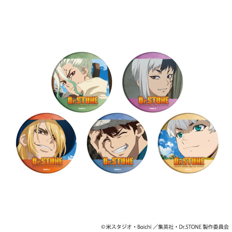 缶バッジ「Dr.STONE」21/コンプリートBOX(全5種)(場面写イラスト