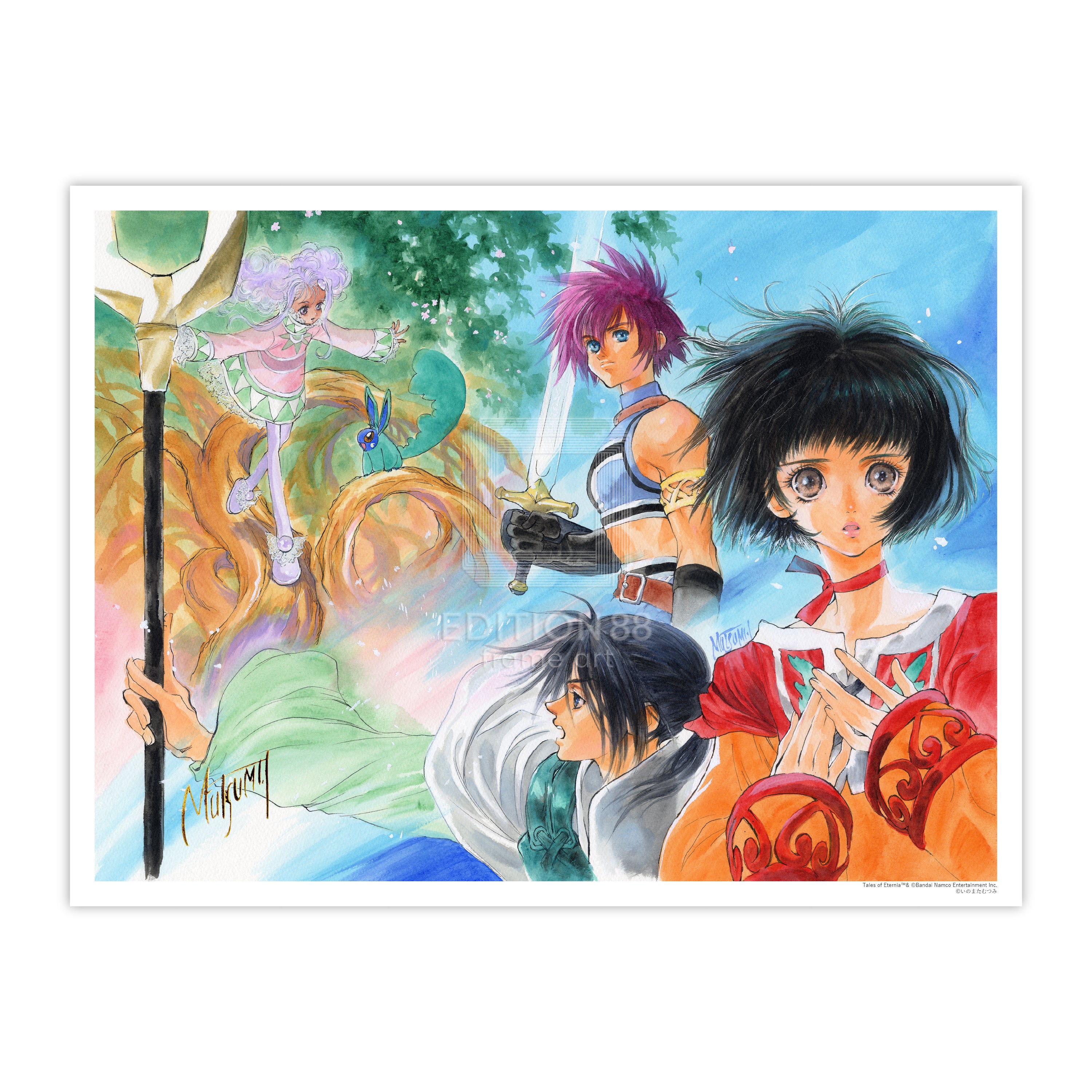 テイルズ オブ エターニア」88グラフ1/いのまたむつみ（箔押しサイン入り）