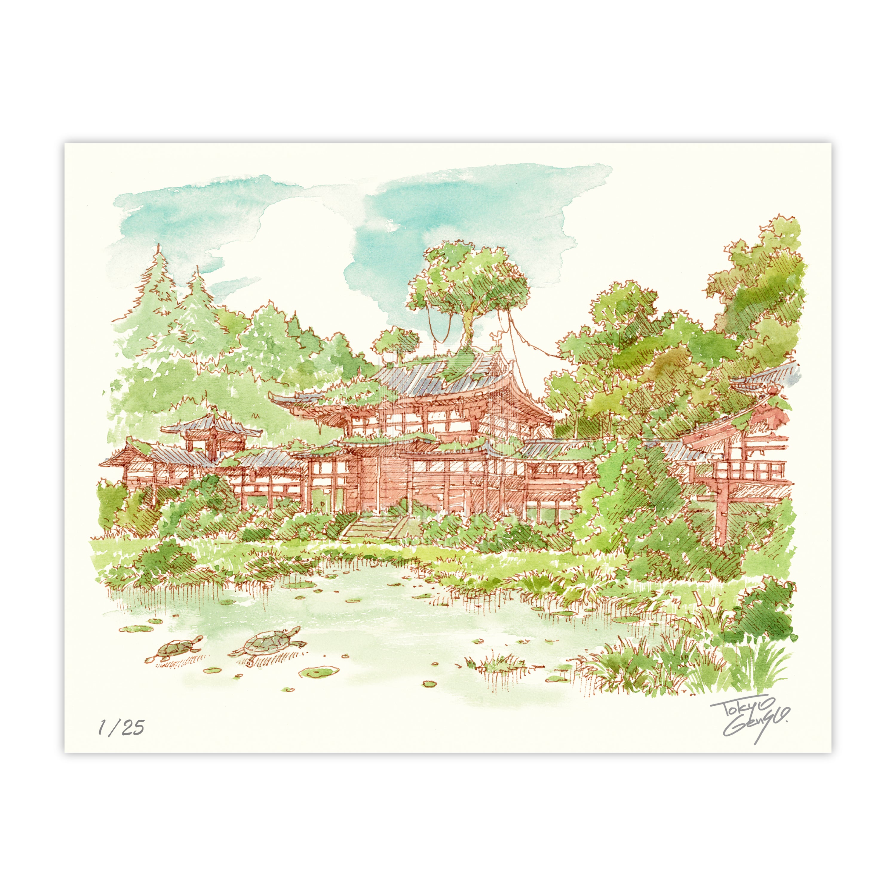 88グラフ ミニ 平等院鳳凰堂幻想 水彩スケッチver/ 東京幻想（直筆