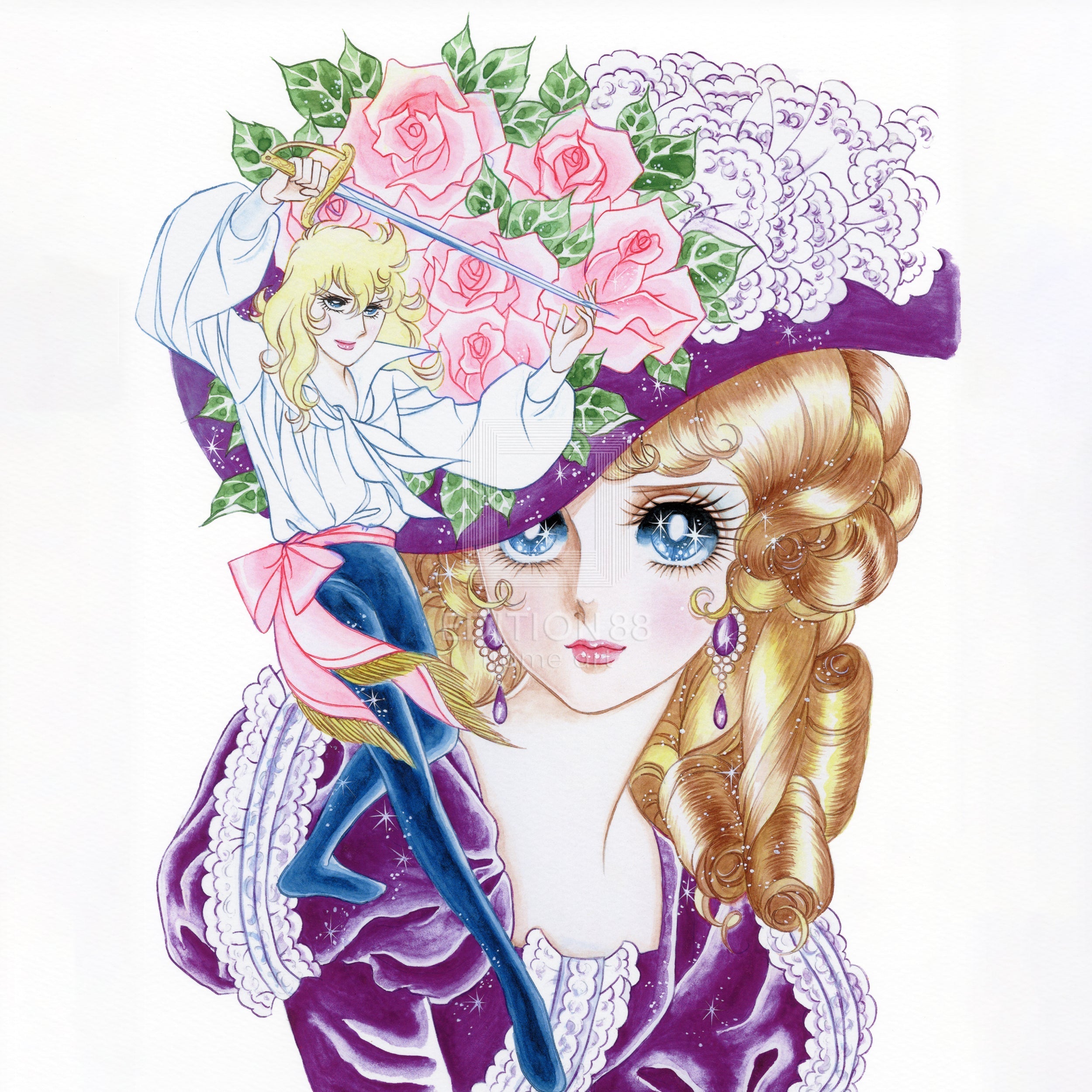 ベルサイユのばら」88グラフ15 petit / 池田理代子（落款入り / 限定