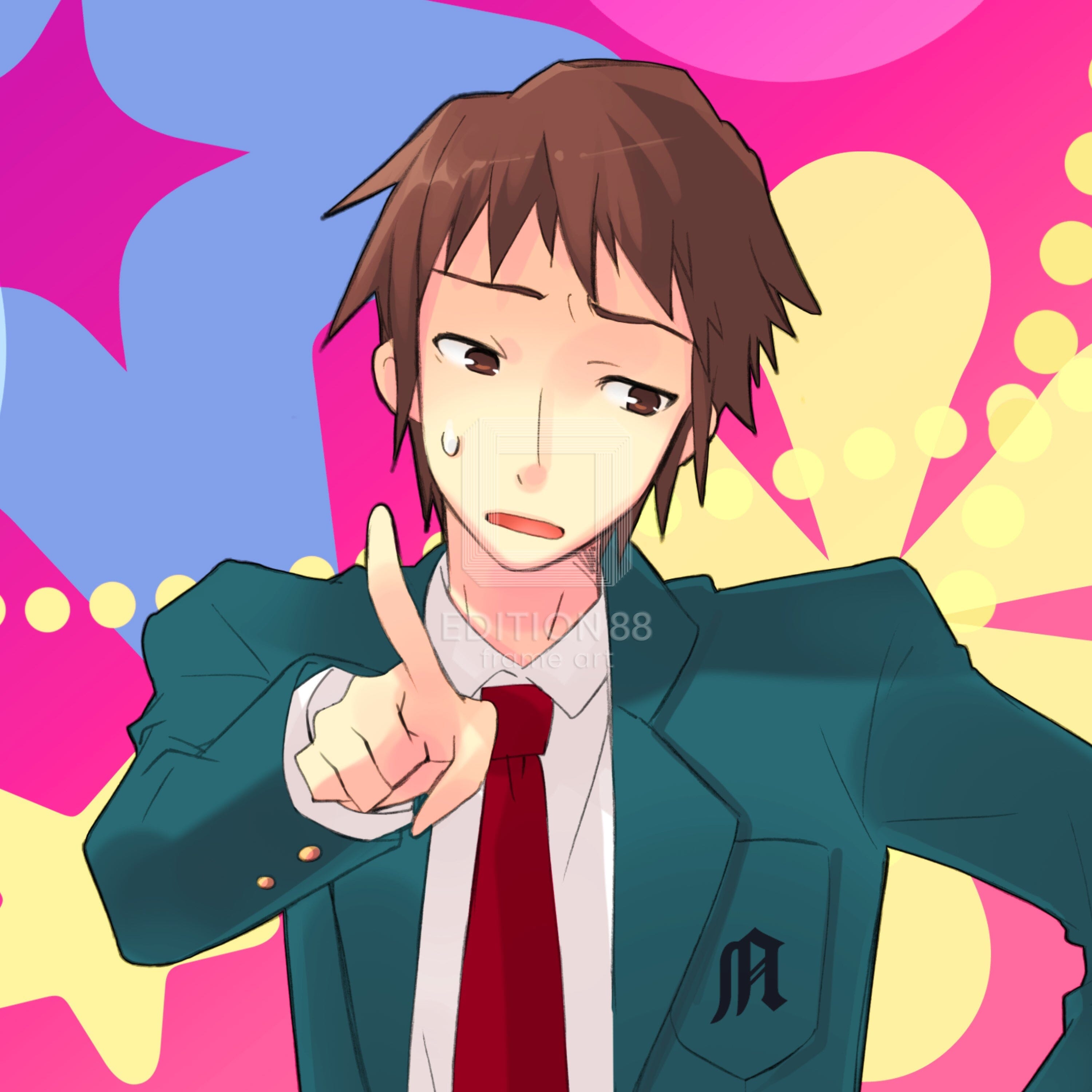 涼宮ハルヒの憂鬱」88グラフ3（「ザ・スニーカー」用イラスト 2006年8