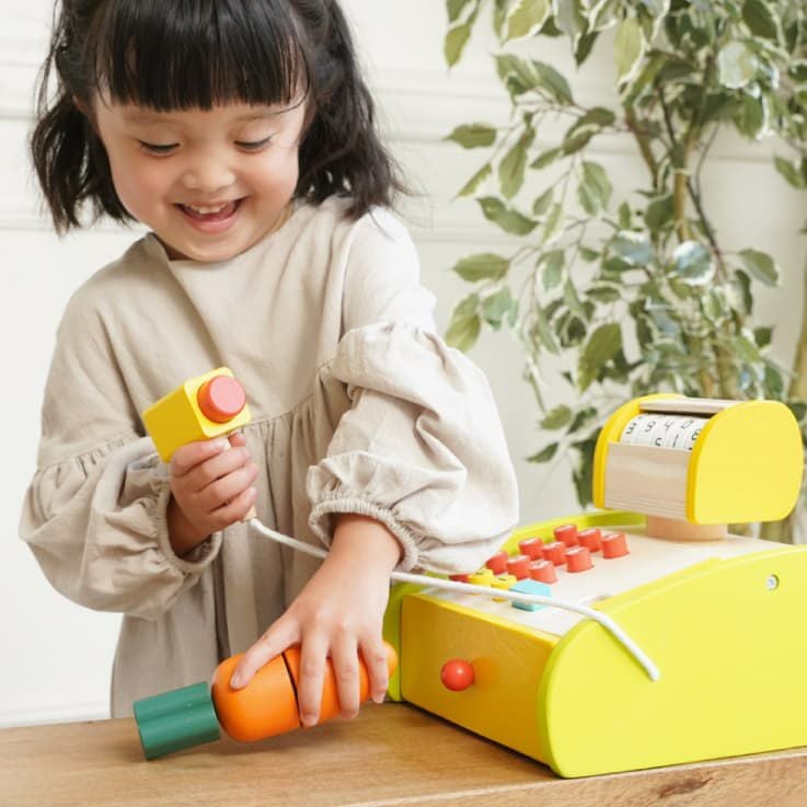 森のくるくるピッピ！レジスター 知育玩具 木のおもちゃ GENI