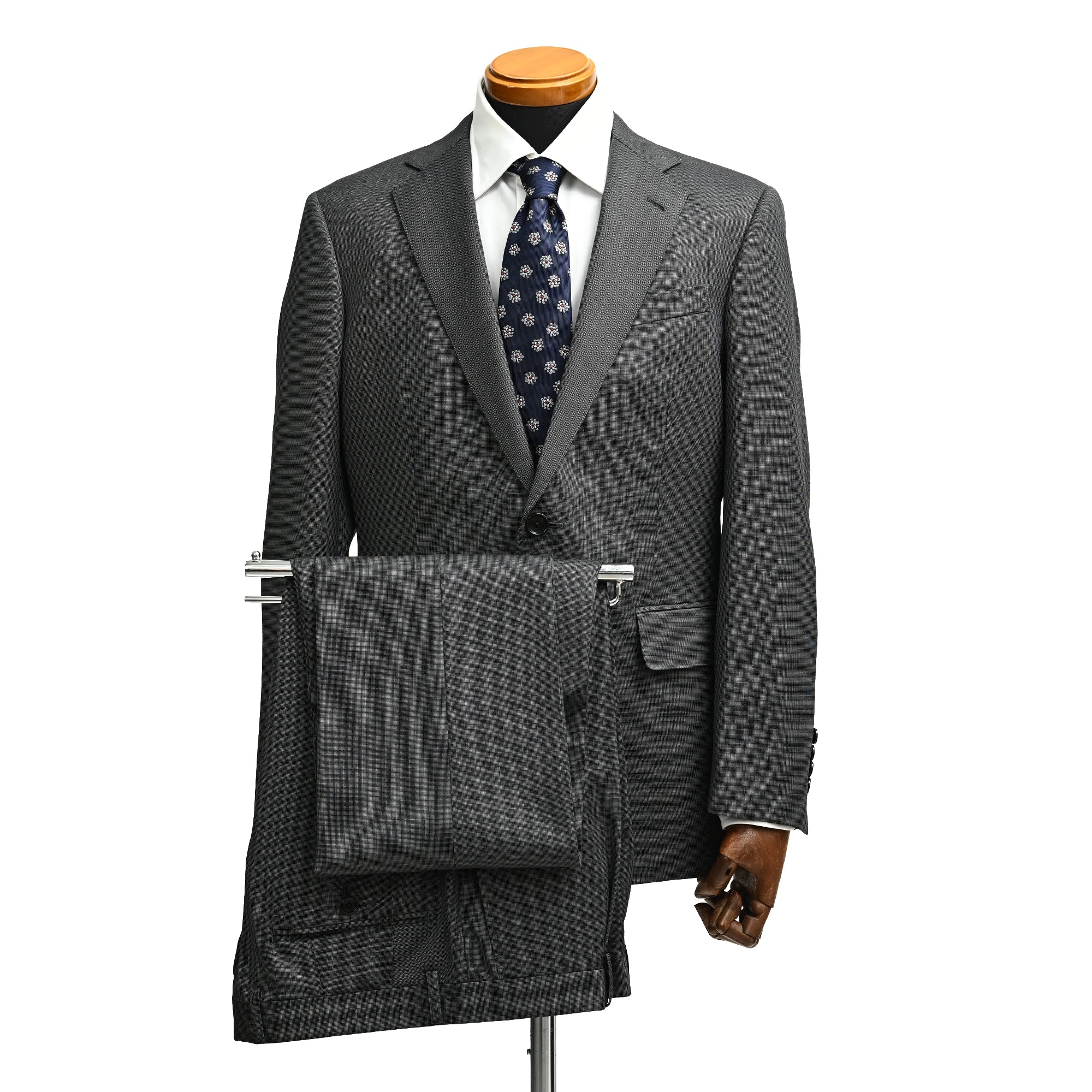 REDA Super110'S ウールスーツ 1タック グレー S-642-B｜EDWARD'S