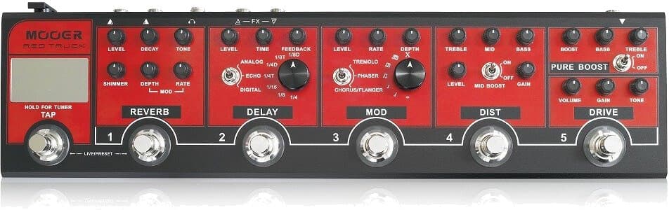 MOOER Red Truck - ブースター付オーバードライブ／ディストーション