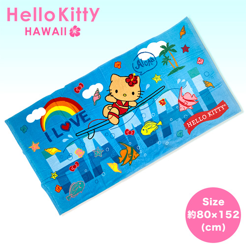ハワイ限定🌈ハローキティ＆フレンズビーチタオル | ハッピーハワイ