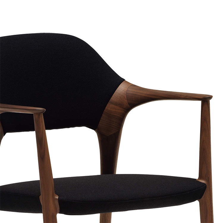 KUNST アームチェア CB7700 ブラック ウォールナットナチュラル 通販