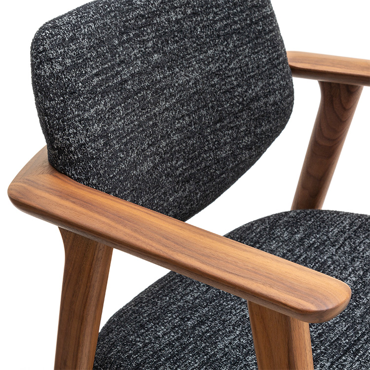 アームチェア CW6850(ハードシート) ブラック ウォールナット