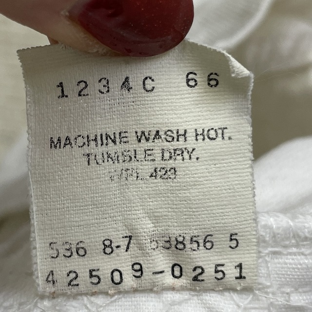 LEVI'S DENIM PANT 80S 「ホワイト、実寸W36 L30」｜SAFARI サファリ