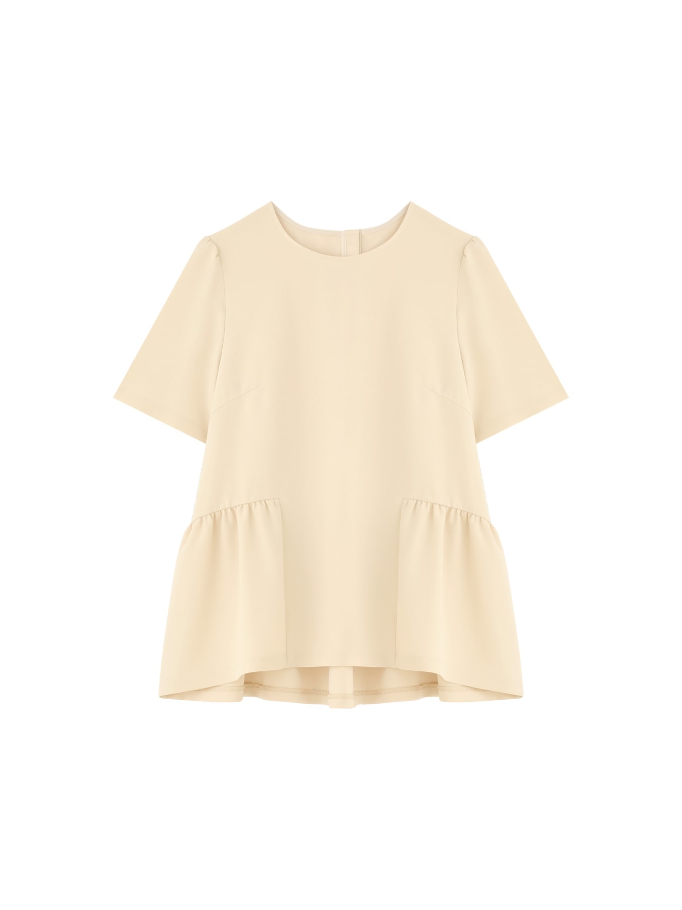 ダブルクロスギャザーペプラムブラウス: M-PREMIER公式通販｜m-i-d e