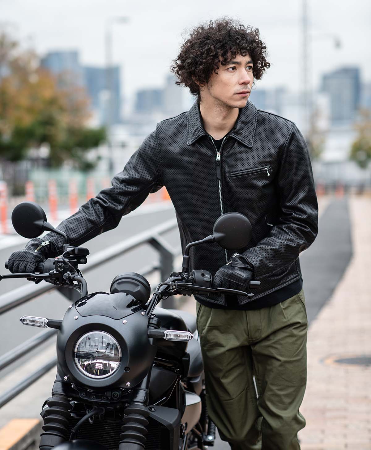 Leather jacket, leather jacket, punching leather jacket | Kadoya