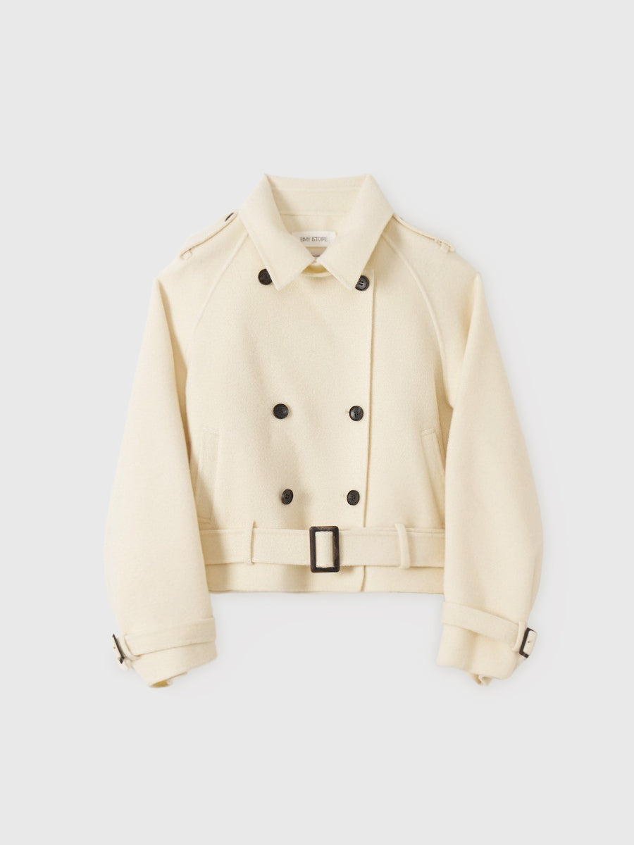 ウールショートトレンチコート