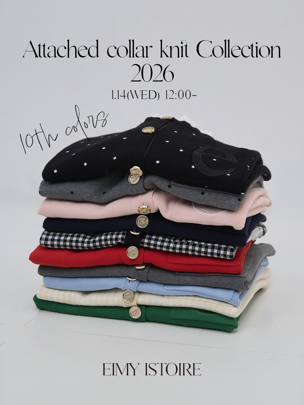 1.14 New Color】Attached collar カーディガン