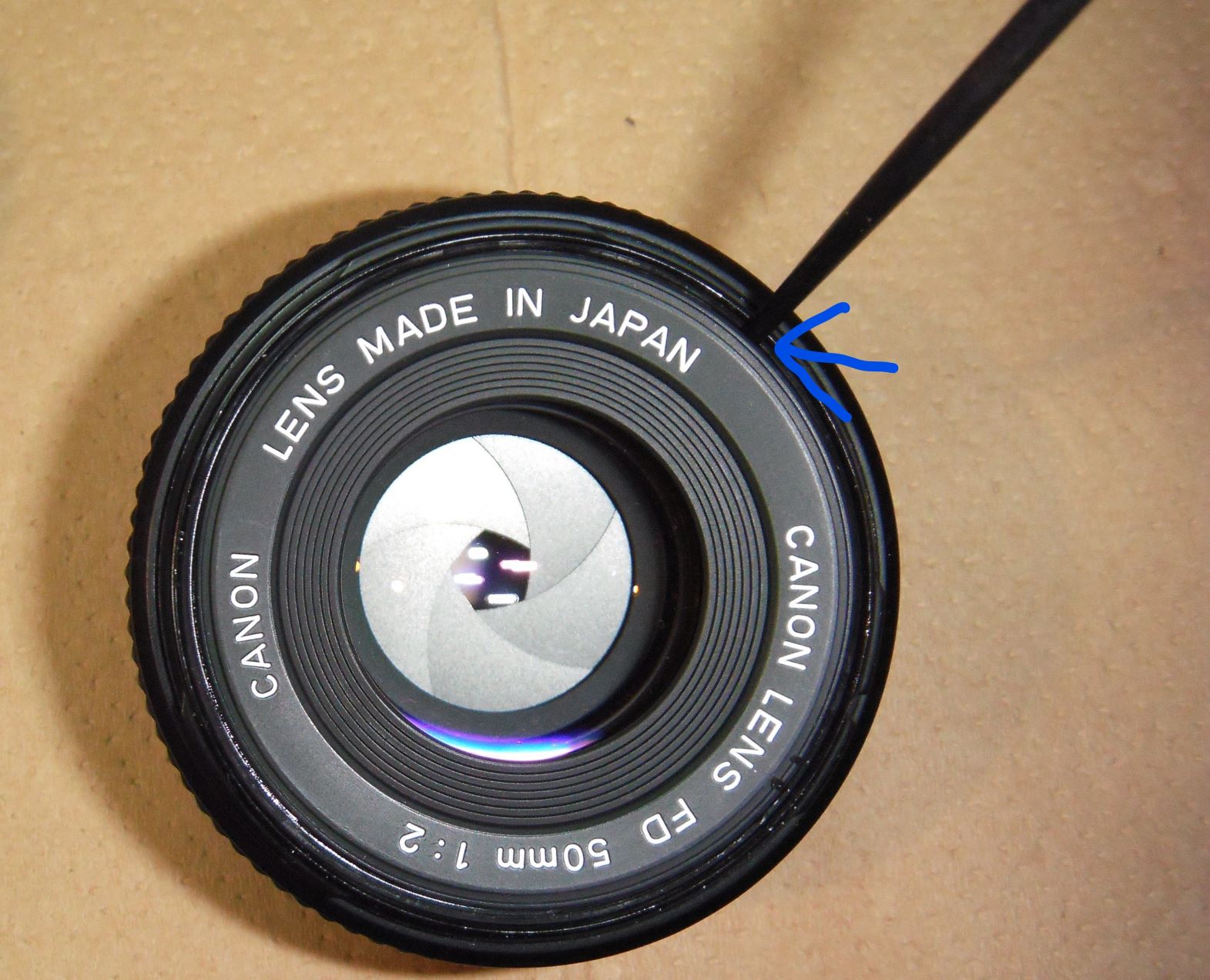 Canon New FD 50mm F2 ジャンクレンズ分解修理（ニコイチ修理）: ね