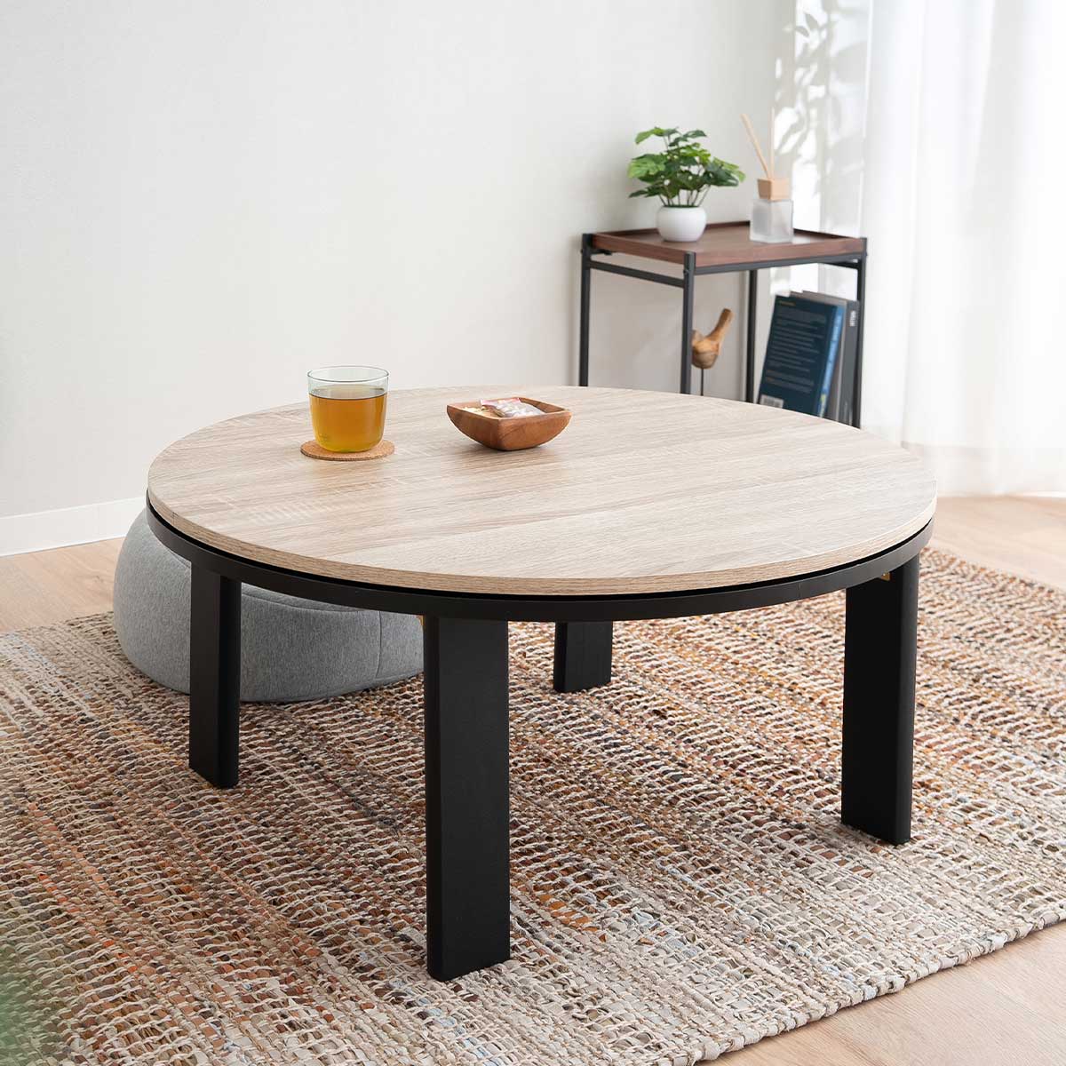 こたつテーブル＋こたつ掛け布団 セット 円形 直径78cm FALTE ファルテ