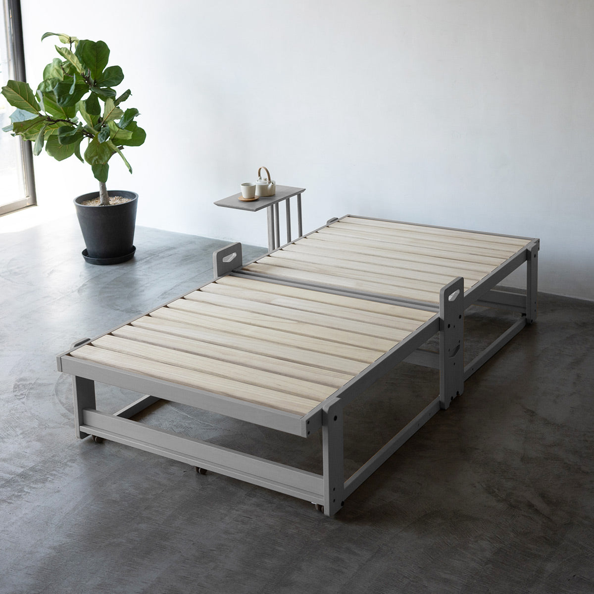 折りたたみベッド すのこベッド シングル 完成品 すのこ スノコ 木製