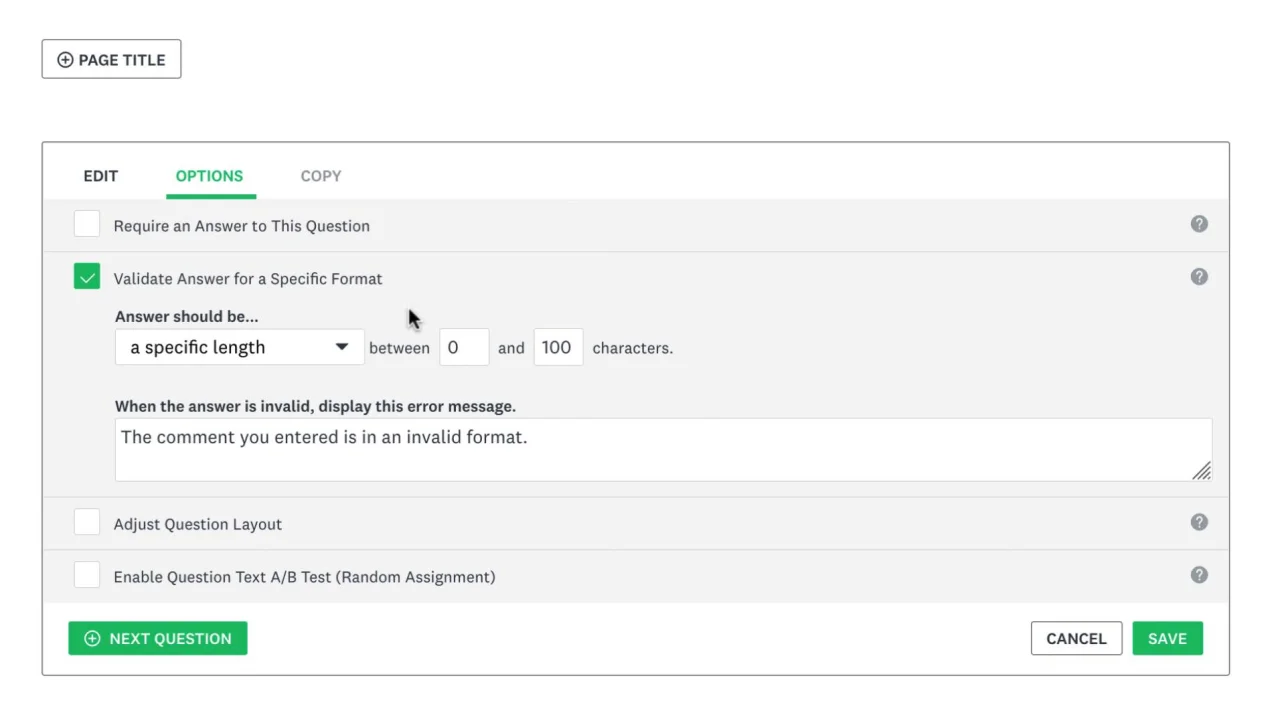 単一のテキストボックスの質問 | SurveyMonkey Help