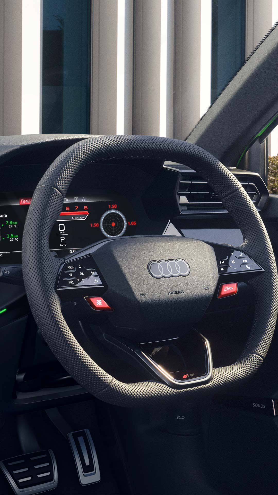 アウディaudi ステアリング・ハンドル RS3 AUDI アウディ RS3 8V 後期 スポーツバック RST カーボンステアリング