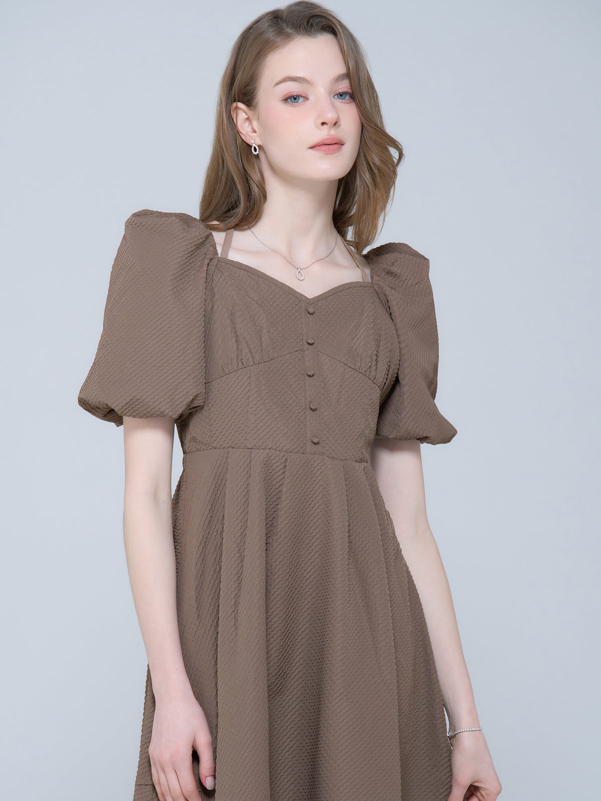 Corset floating jacquard one-piece | エミリアウィズ 公式オンライン