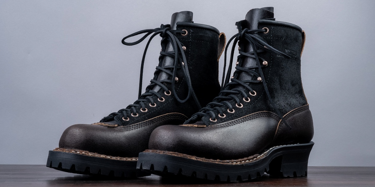 ホワイツ] WHITE'S BOOTS 375LTT-V 7'' ブラックラフアウト x ブラウン