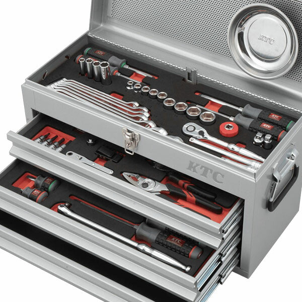 KTC 工具セット チェストタイプ 9.5sq 66点（シルバー） SK3662XS