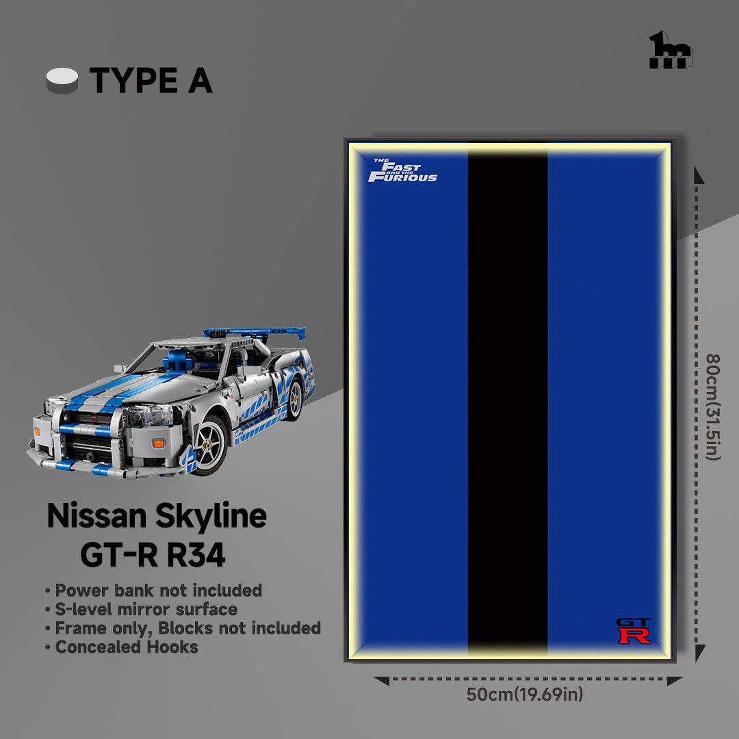 Car Display Frame for LEGO® 42210 2 Fast 2 Furious Nissan Skyline GT-R