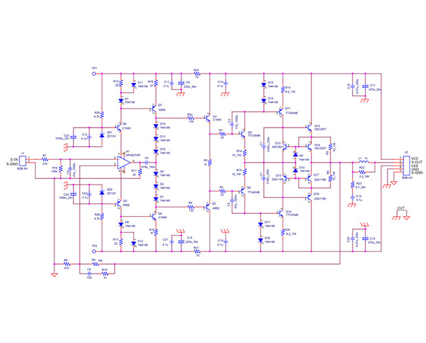 ゼロディストーション・パワーアンプ・キット / Zdistamp_TG01