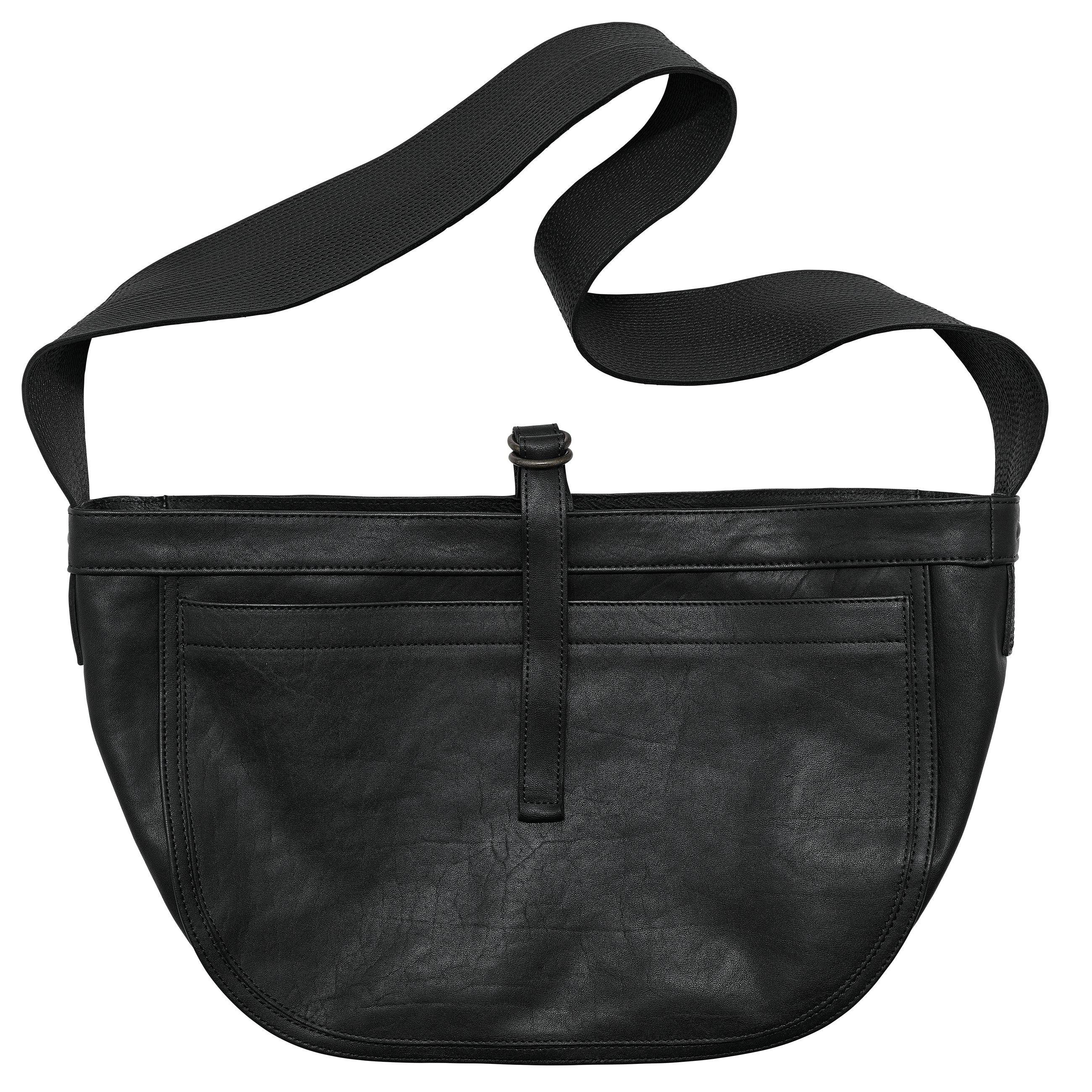 LEATHER NEWSBOY BAG SMALL ELIMINATOR SPECIAL VERSION BLACK - T.T