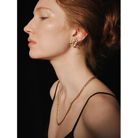 ADER.bijoux(アデル ビジュー)｜CUTSTEEL bisous ブローチ/シルバー の