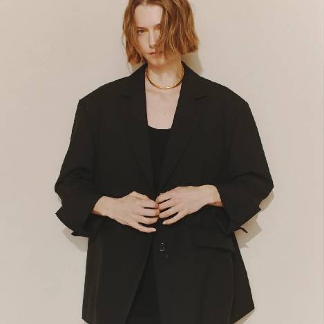 LE PHIL(ル フィル)｜シアーウールローンハイネックブラウス/グレー の