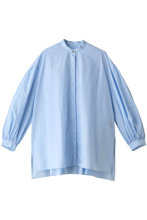 LE PHIL(ル フィル)｜ライトタイプライターギャザーブラウス/ブルー の