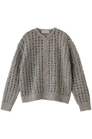 DEPAREILLE(デパリエ)｜アルパカジップカーディガン/グレー の通販