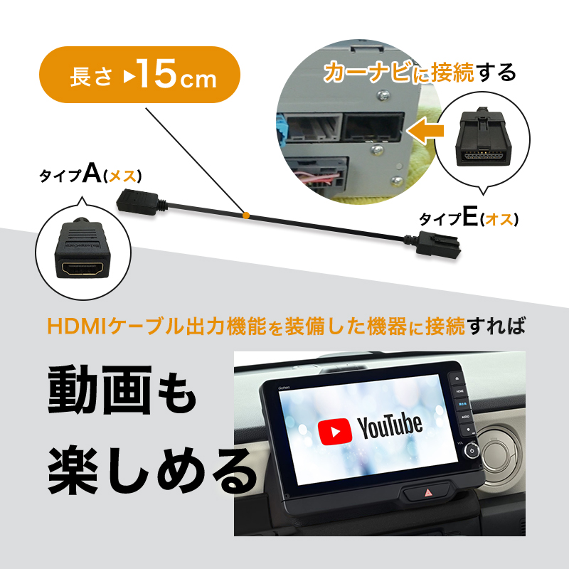 HDMI2.0 Eタイプ Aタイプ 変換ケーブル 1.5m