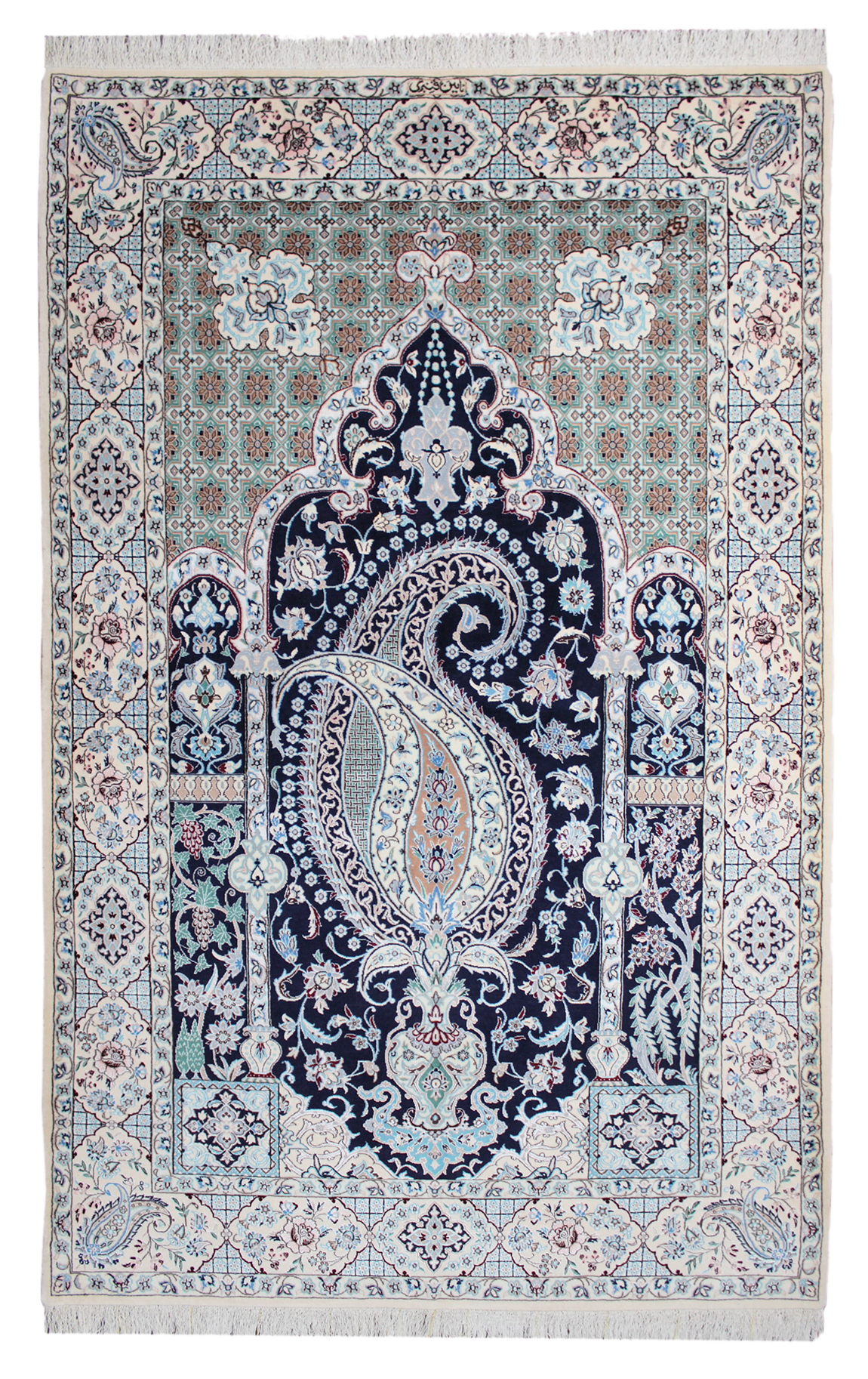 WNDS-67 ナイン産ペルシャ絨毯 203×130cm｜ペルシャ絨毯｜ペルシャ絨毯