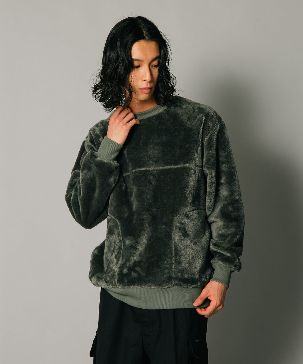 ボア ボンディング ビッグシルエット トレーナー スウェット JEMORGAN